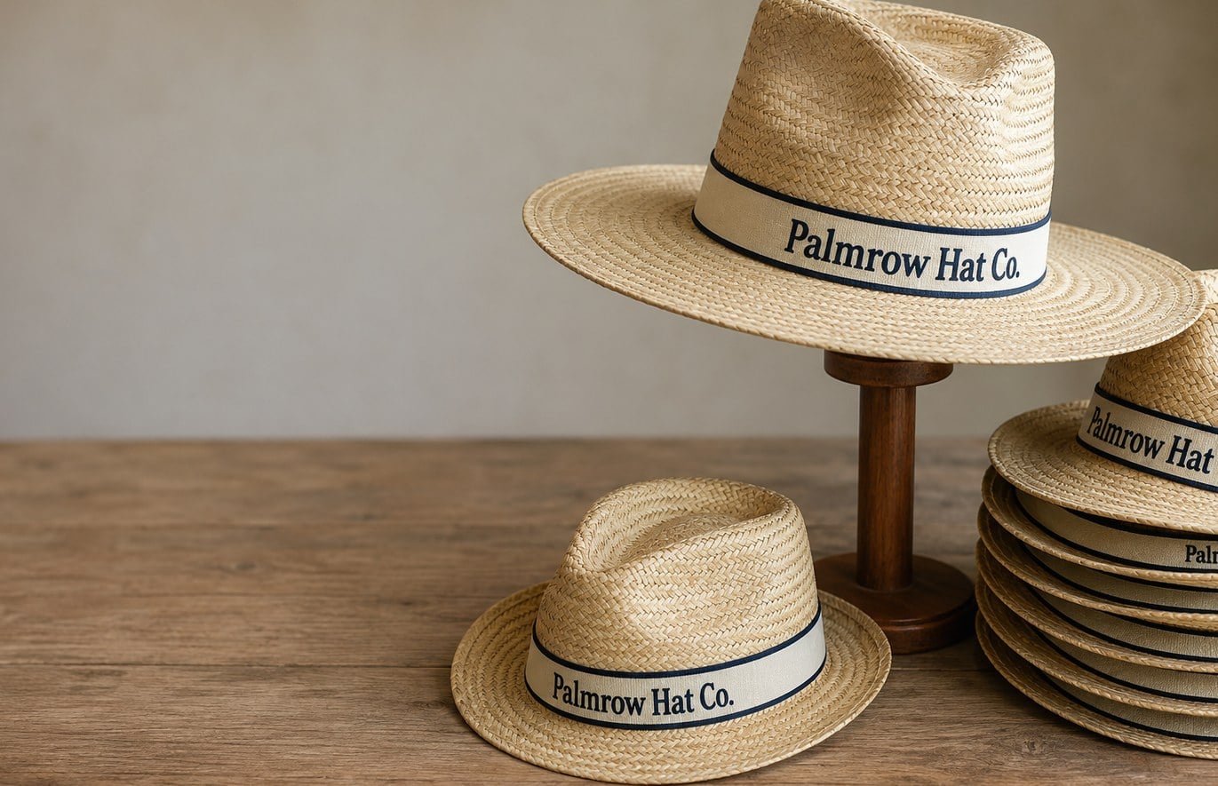Custom printed straw hats with logo