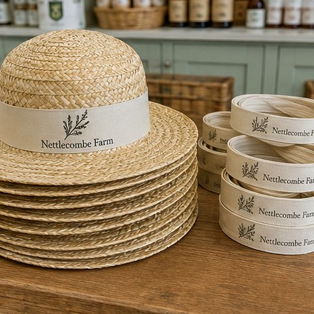 Customized straw hats for corporate summer events