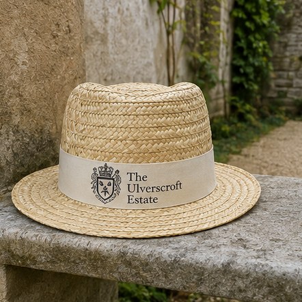 Customized straw hats for destination weddings