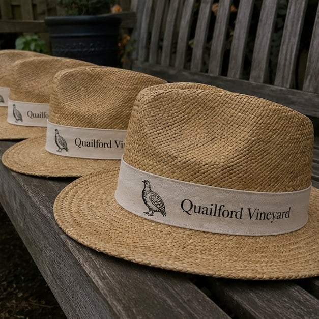 Straw hats with logo — customer photo